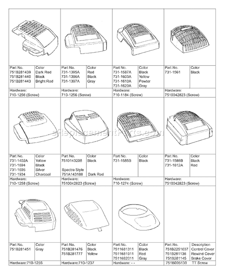 Page B Diagram and Parts List for 12AD569R401 2002 Yard Man Lawn Mower